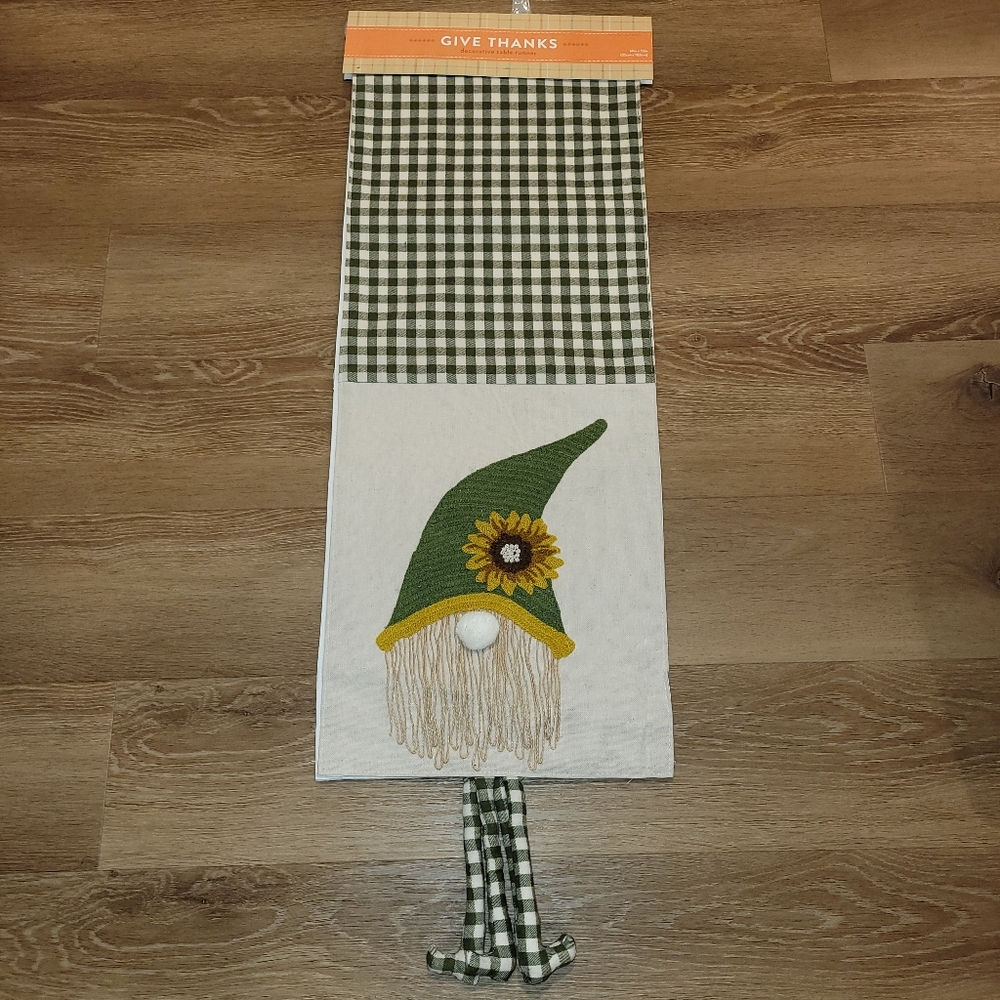 Give Thanks Decorative Table Runner 14" x 72" Decor Elf Thanksgiving Holiday New